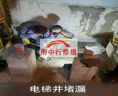 通辽星雨华府电梯井堵漏案例